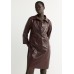 Xandres - KOBIEN - 14599-01-0491 - Faux leather jurk bruin